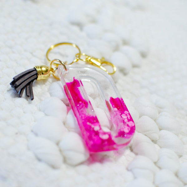 Letter Keychain - Pink