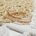 Rose Gold & Pink Wrap Bracelet