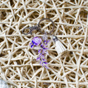 Purple Floral Keychain