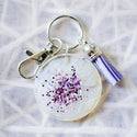 Purple & Pearl Keychain