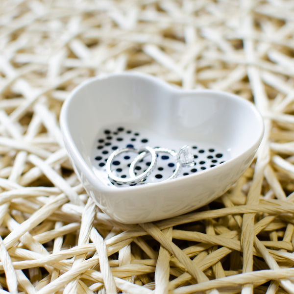 Polka Dots Ceramic Jewelry Dish