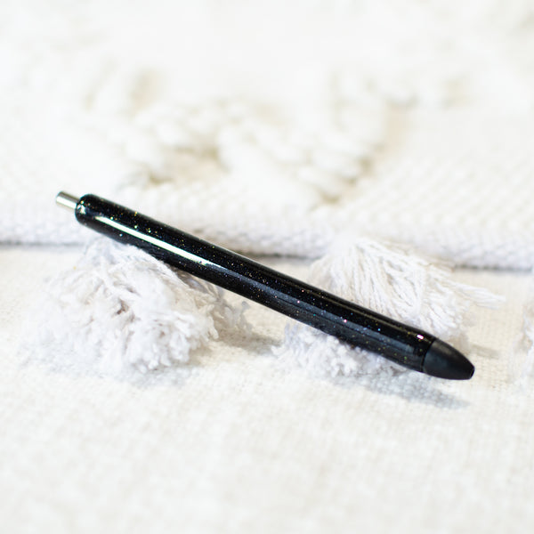 Black Glitter Pen
