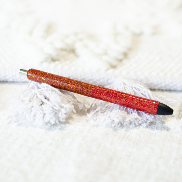 Copper & Red Ombre Glitter Pen