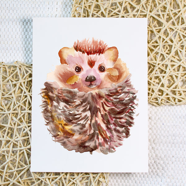 Hedgehog- Original Watercolor